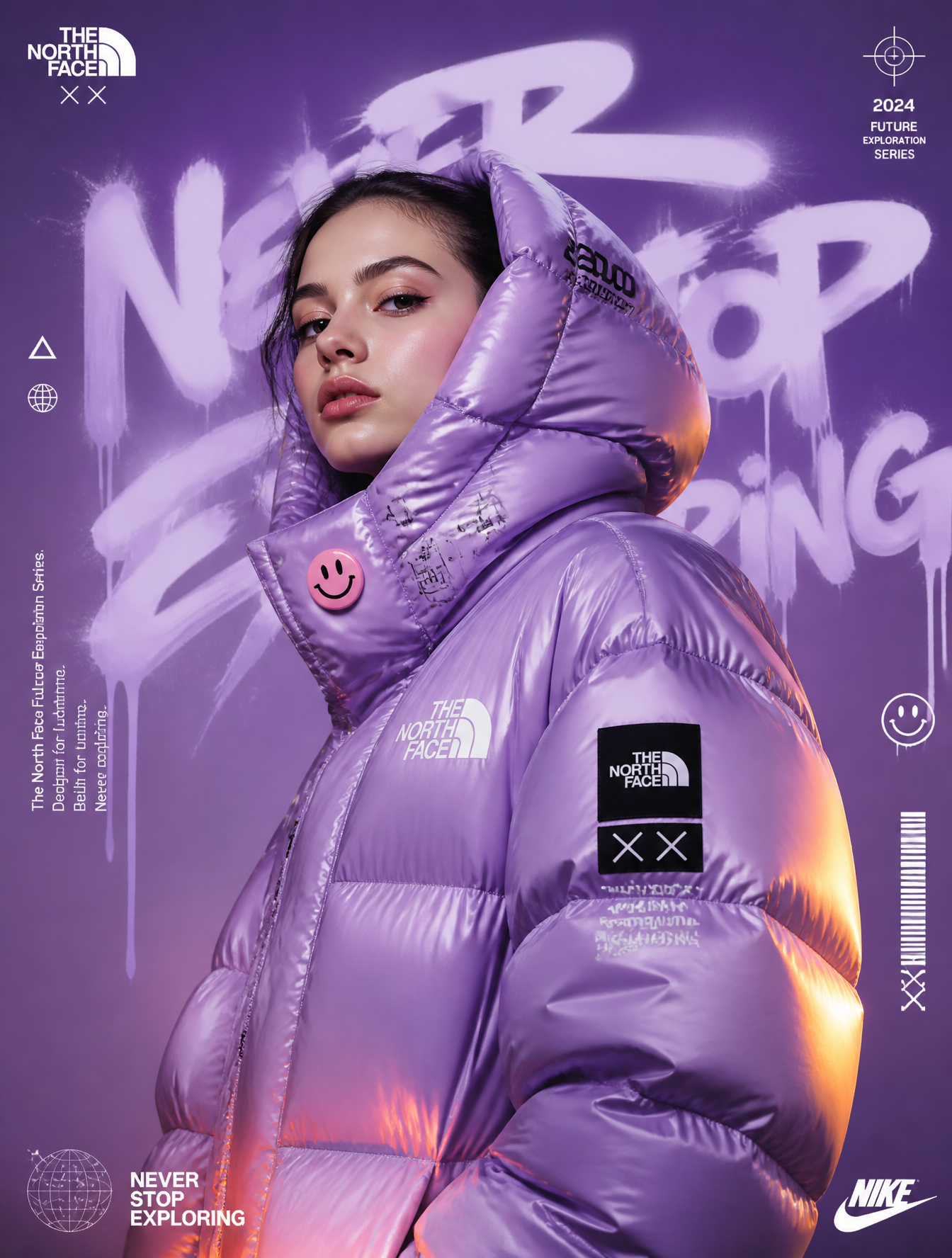 🎨 Main PromptUltra-realistic futuristic streetwear fashion advertiseme…
