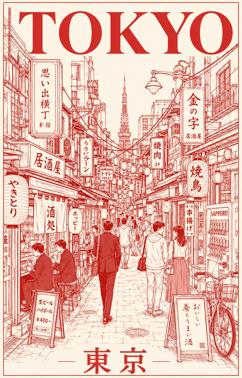 Tokyo Night Alley (Golden Gai / Omoide Yokocho Inspired) MAIN COMPOSITI…