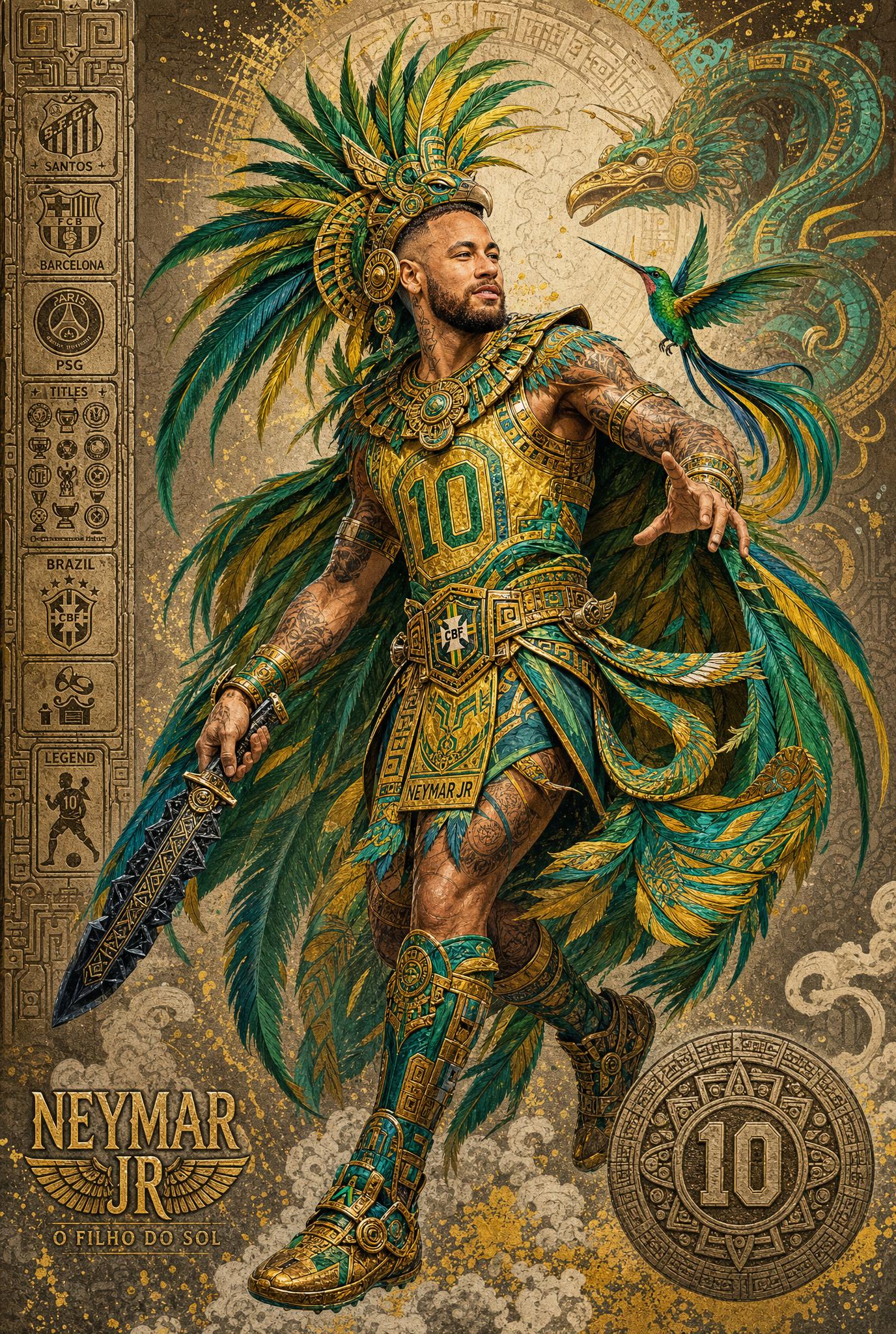 Create a highly detailed vertical poster illustration of a legendary fo… 3