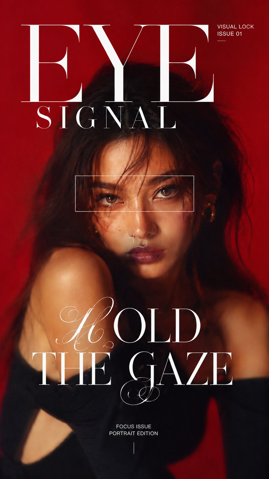 Create a high-end pop idol typography cover with strong interaction bet… 2