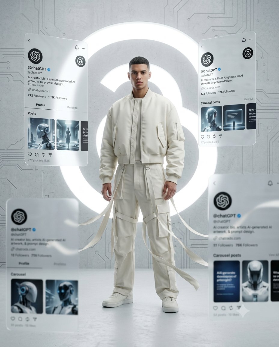Ultra-cinematic editorial digital artwork in a clean white monochrome a… 1