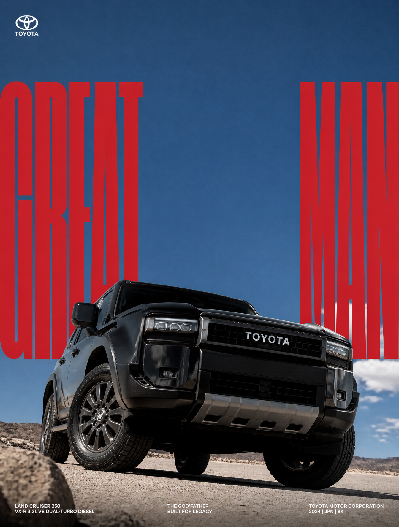 [TOYOTA] | [THE GOD'FATHER]. Act as a Professional Editorial Art Direct…