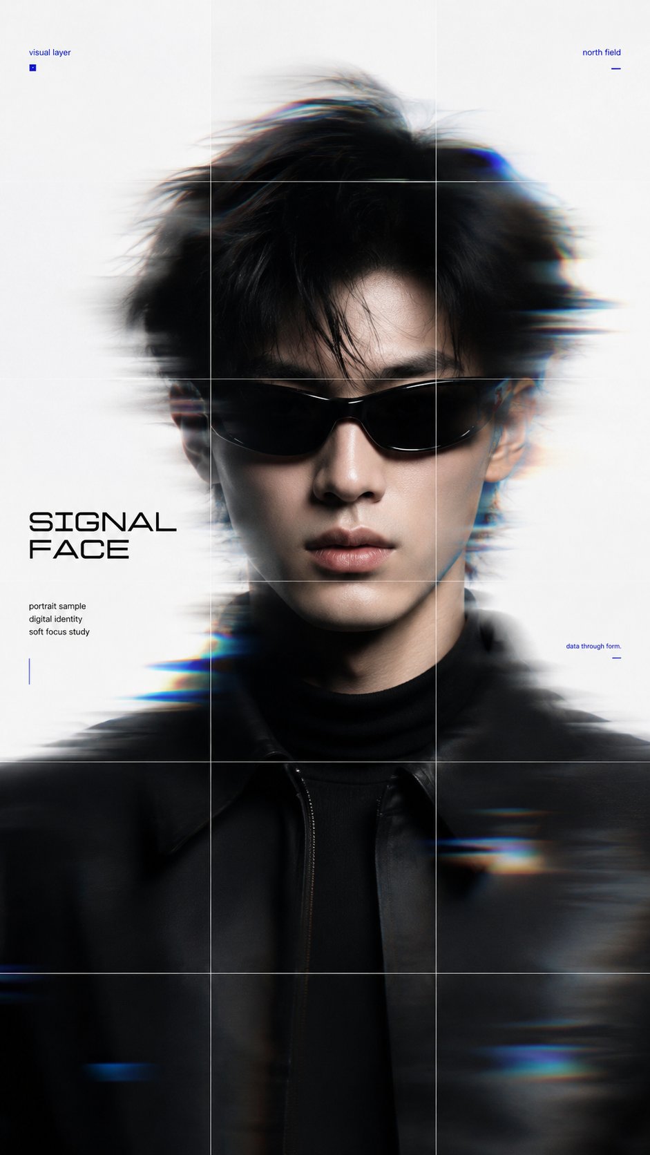 Create a 9:16 high-end experimental portrait poster with a clean editor… 1