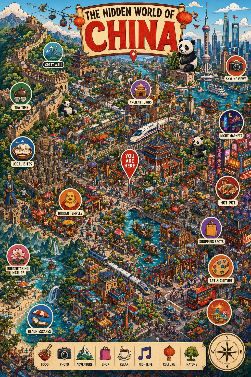 Create a highly detailed illustrated infographic poster (CITY NAME) GOA… 3
