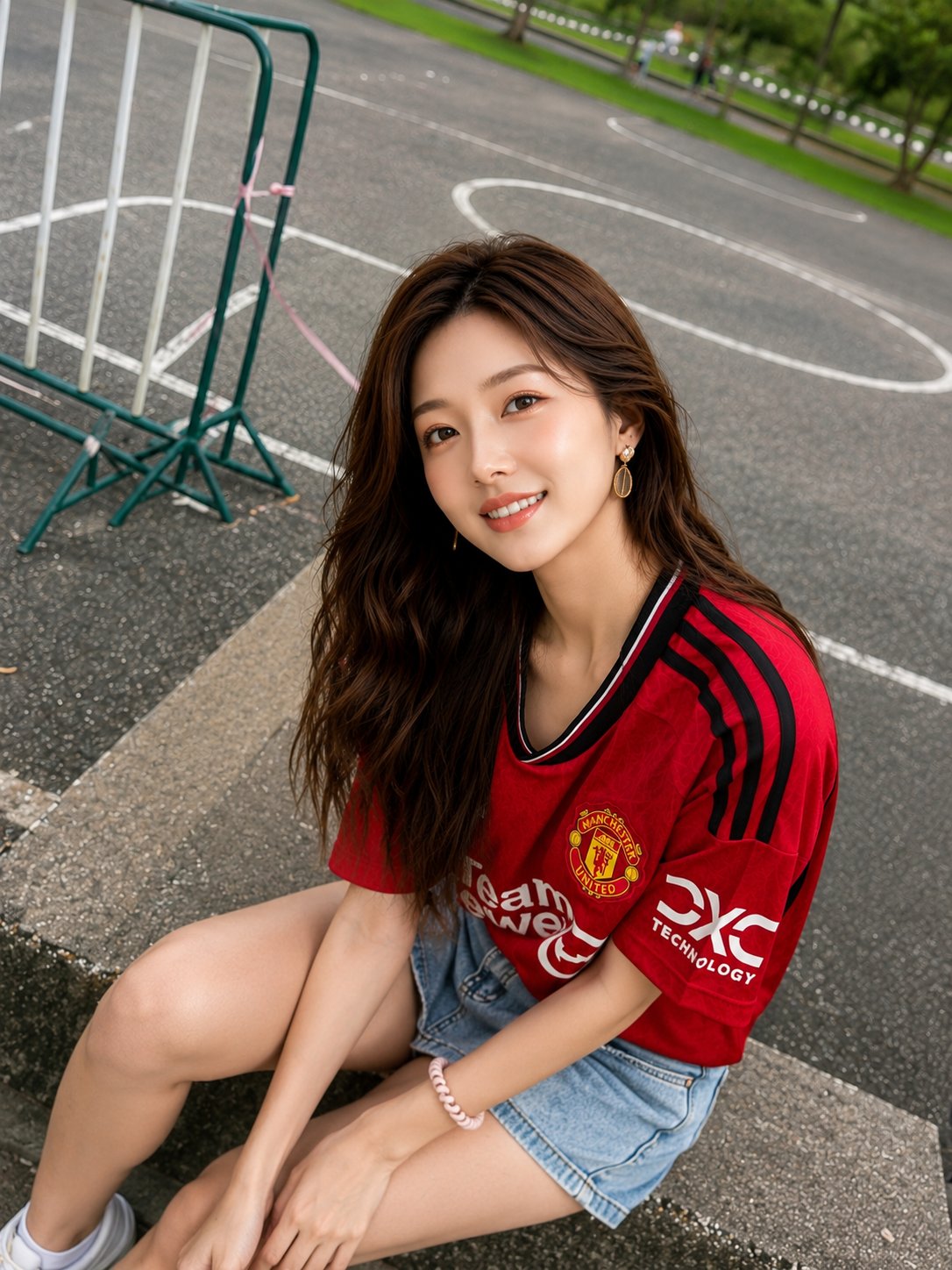 Ultra-realistic lifestyle portrait of a beautiful young Asian woman sit… 3