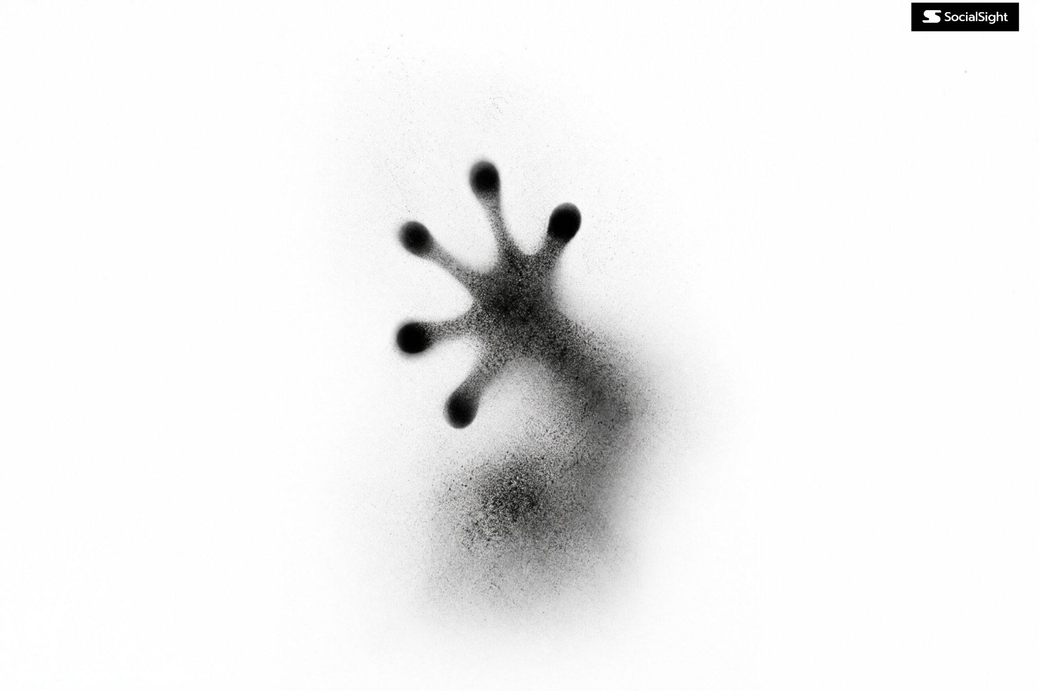 Abstract [Your Subject] formed from thousands of soft black spray parti…