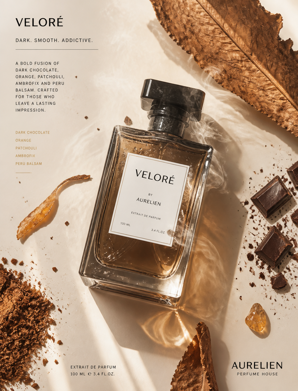 Subject & action A premium glass perfume bottle centered in a minimalis…