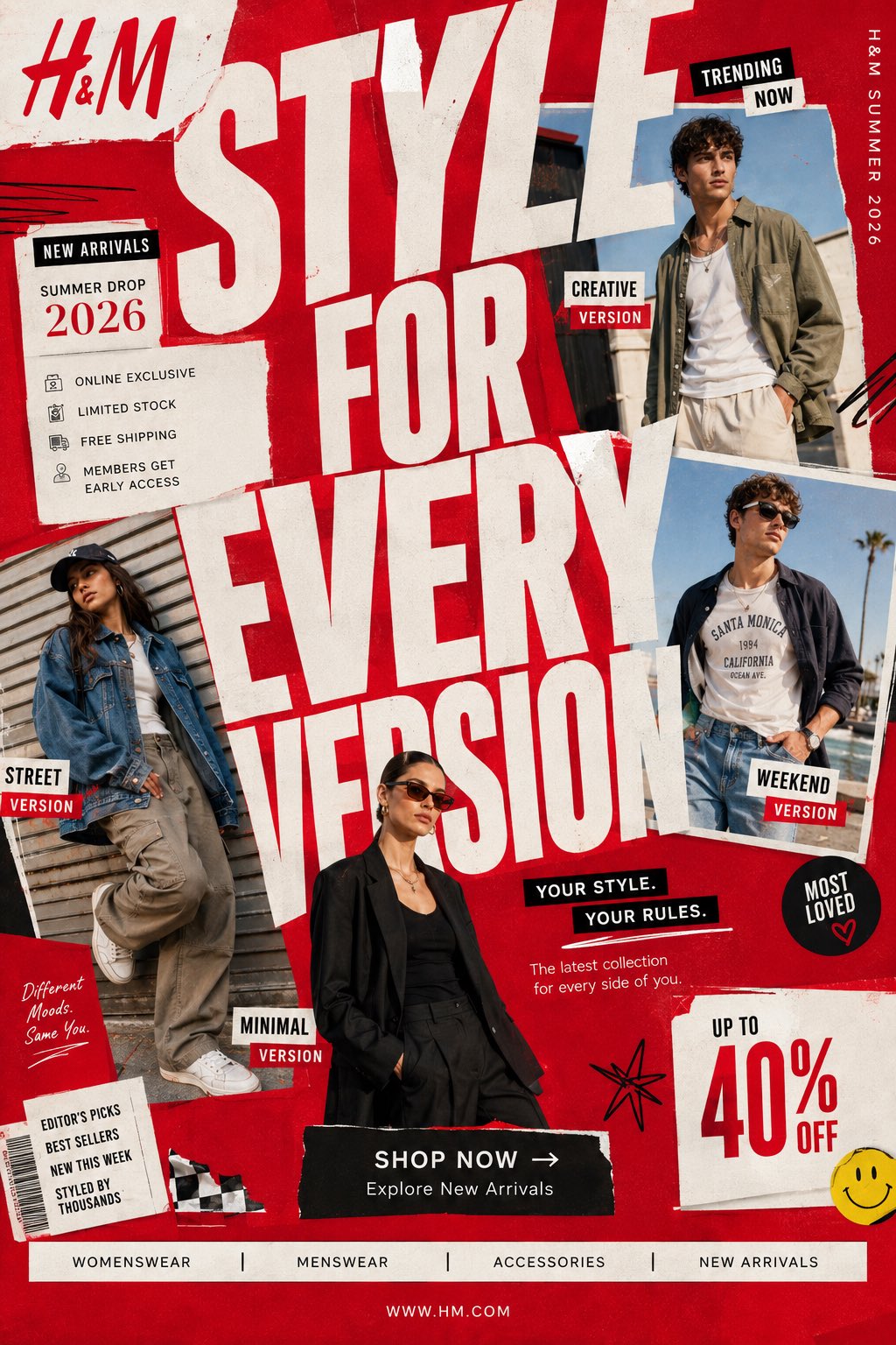 H&M "STYLE FOR EVERY VERSION" Ultra-Premium Fashion SMM Promotional Pos… 3