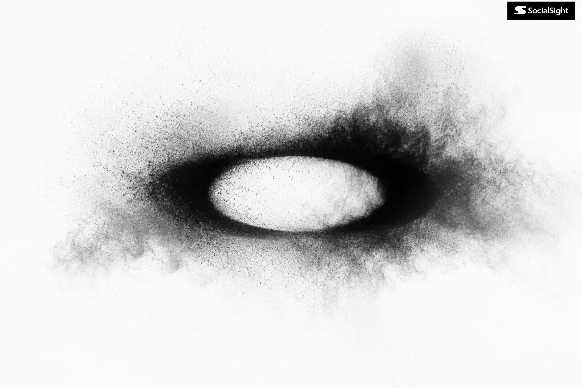 Abstract [Your Subject] formed from thousands of soft black spray parti… 2