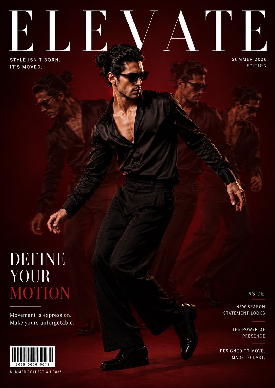 Create a high-end fashion editorial magazine cover using the uploaded f… 1