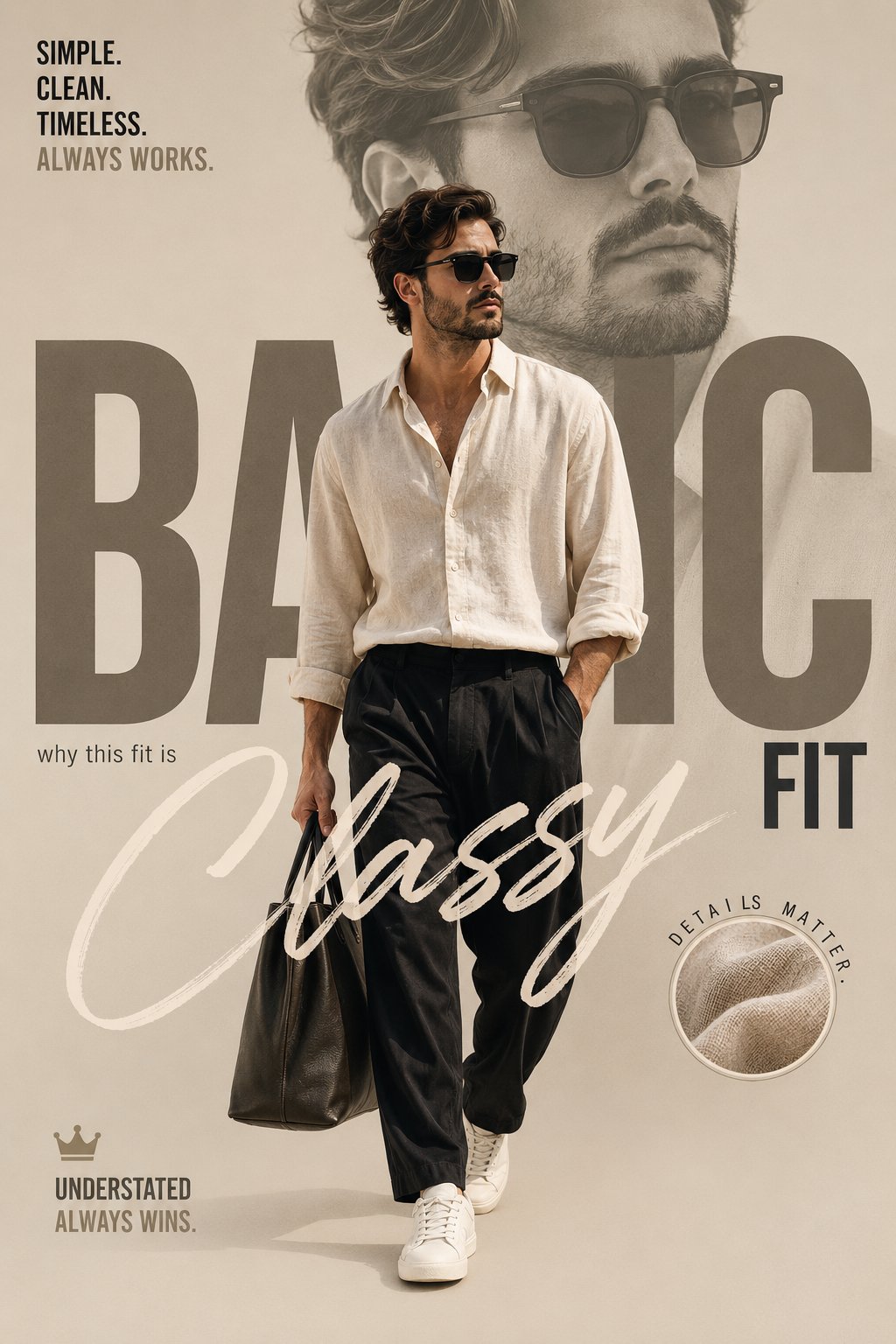 Premium men’s fashion editorial poster, luxury Instagram campaign desig…