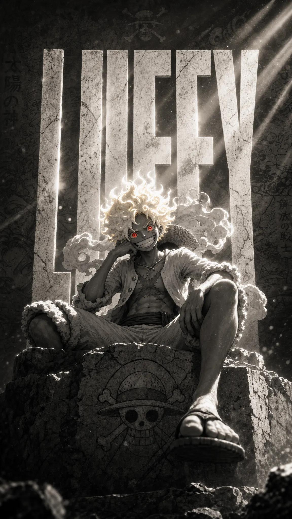 Create a dramatic cinematic anime character poster inspired by premium …