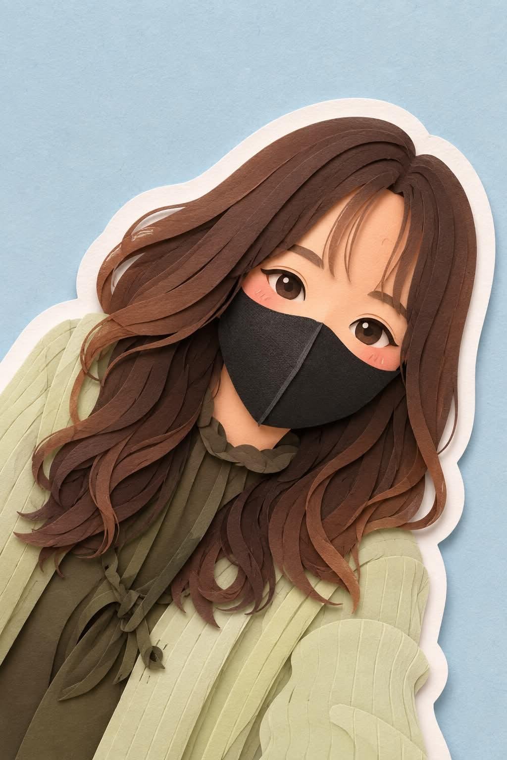 Convert this image into a soft, handcrafted paper-cut layered illustrat… 3