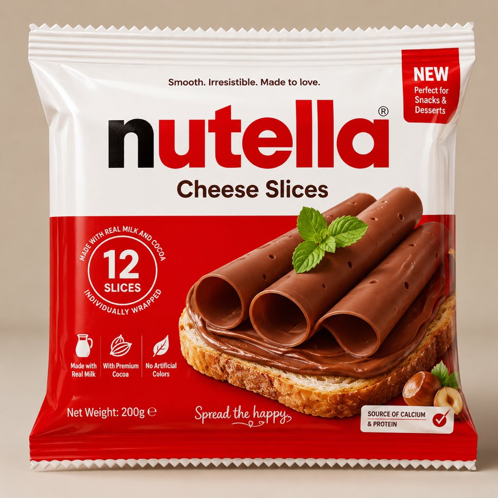 Luxury premium Nutella hazelnut spread jar packaging design, slim elega… 1
