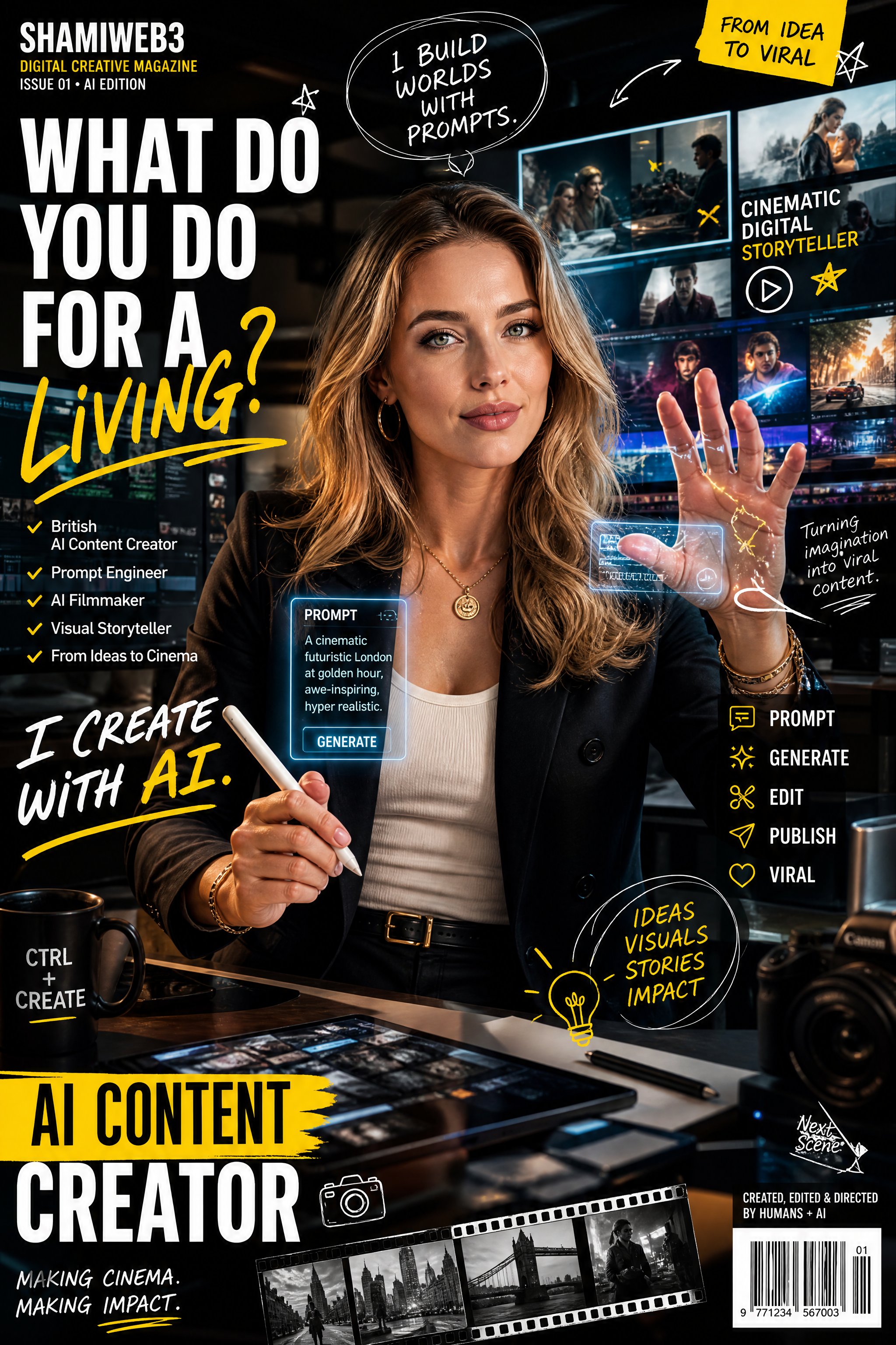 Create a vibrant editorial magazine-style poster for the “What Do You D…