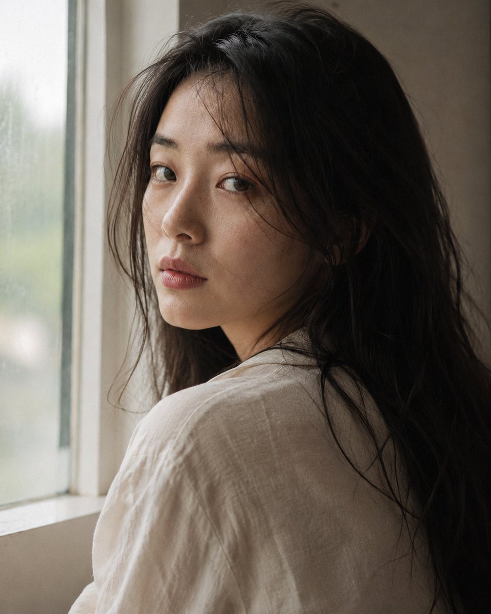 Portrait shot on 85mm f/1.8, close-up of a Japanese woman in her mid-20… 3