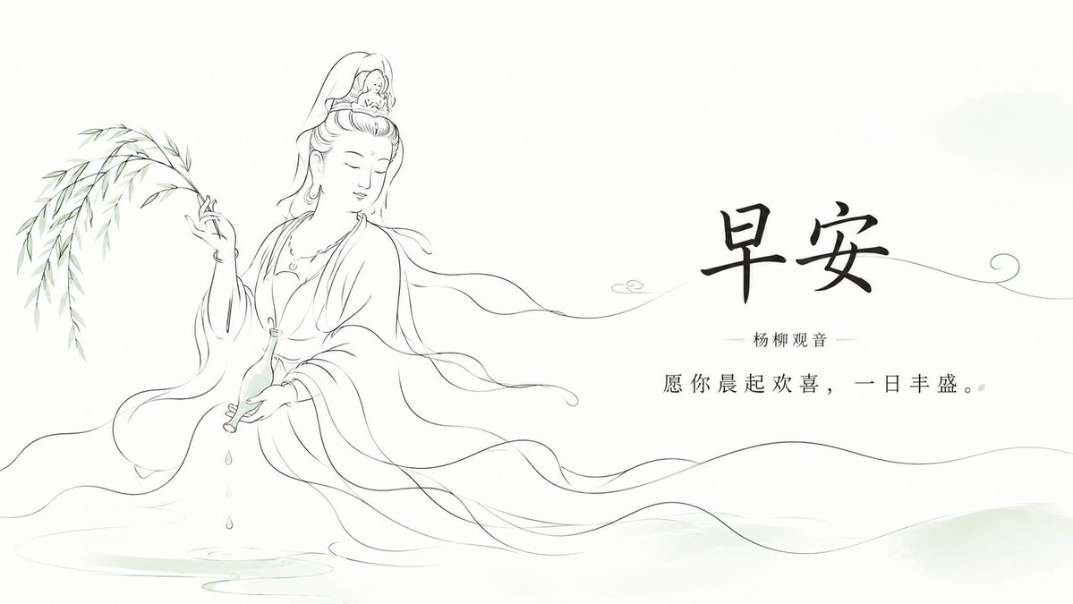 确实这套提示词很能扛事， 也很适合把照片转绘 用这套做一套佛系早安问候图，还是被这种线条迷住 这套提示词，可垫图，可命题，给力！ 可惜x把我所… 2