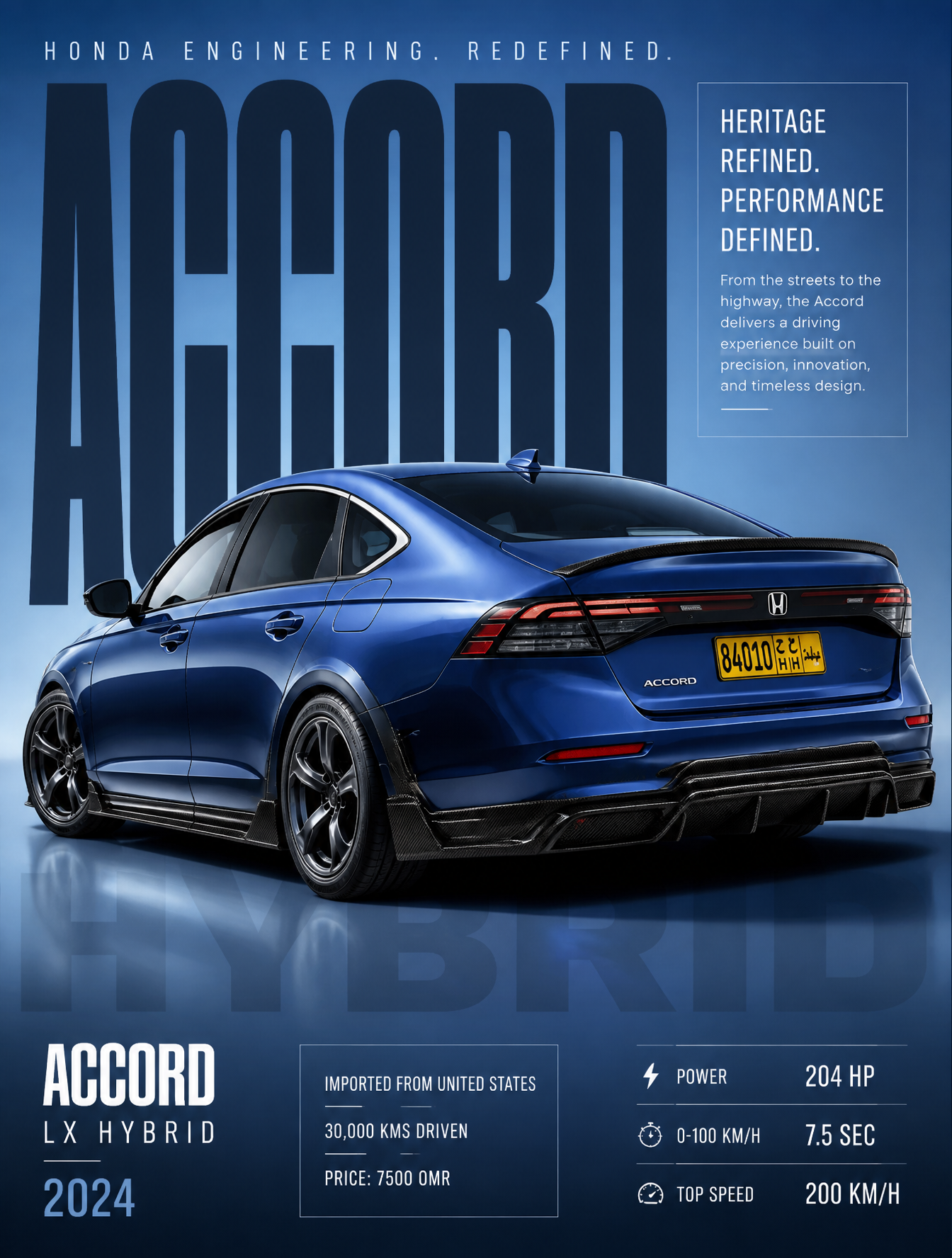 Honda Accord 2024, Fast and Furious inspired aesthetic, premium automot…