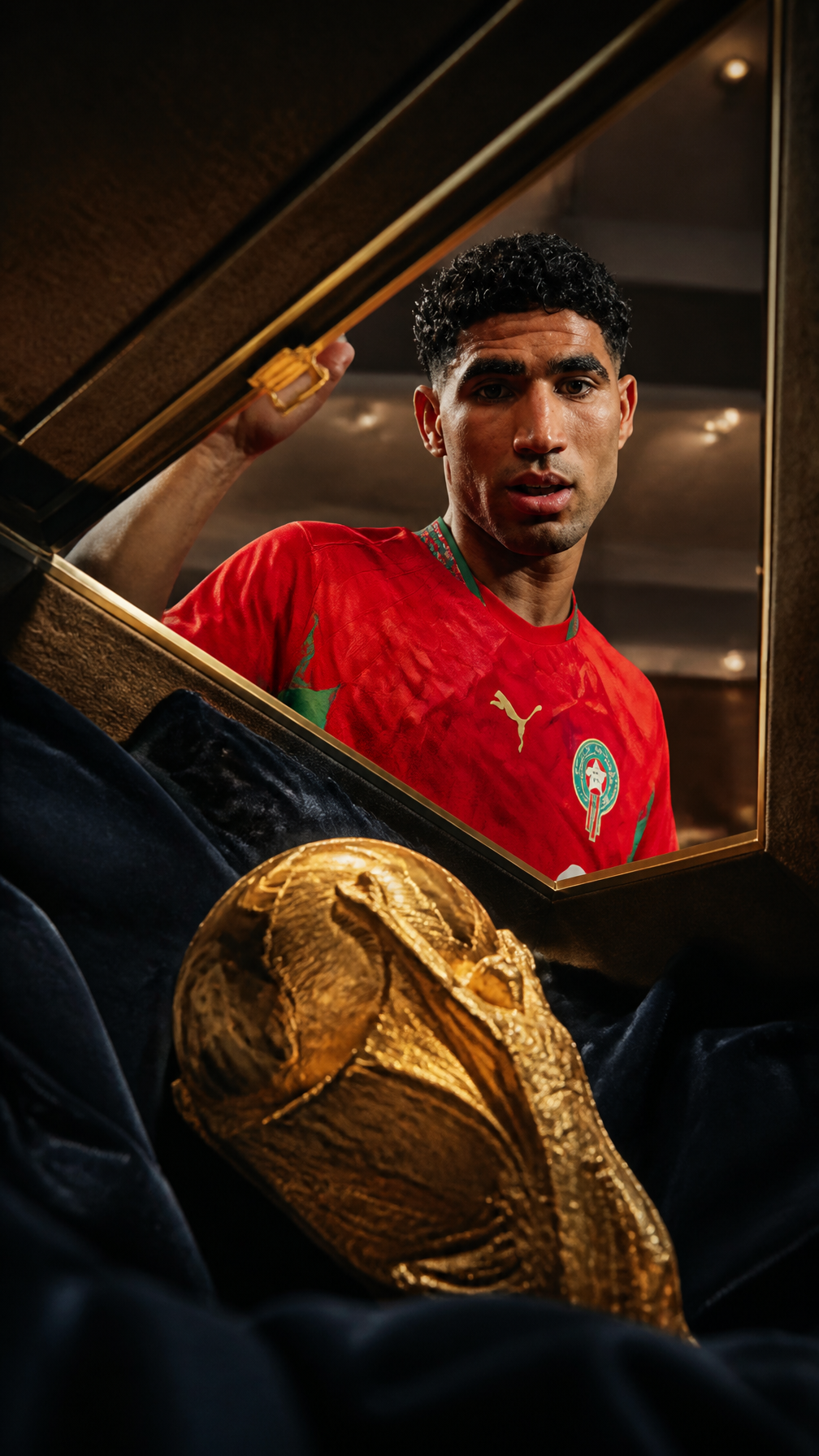 PLAYER=Achraf Hakimi Ultra-realistic sports photography, documentary re…