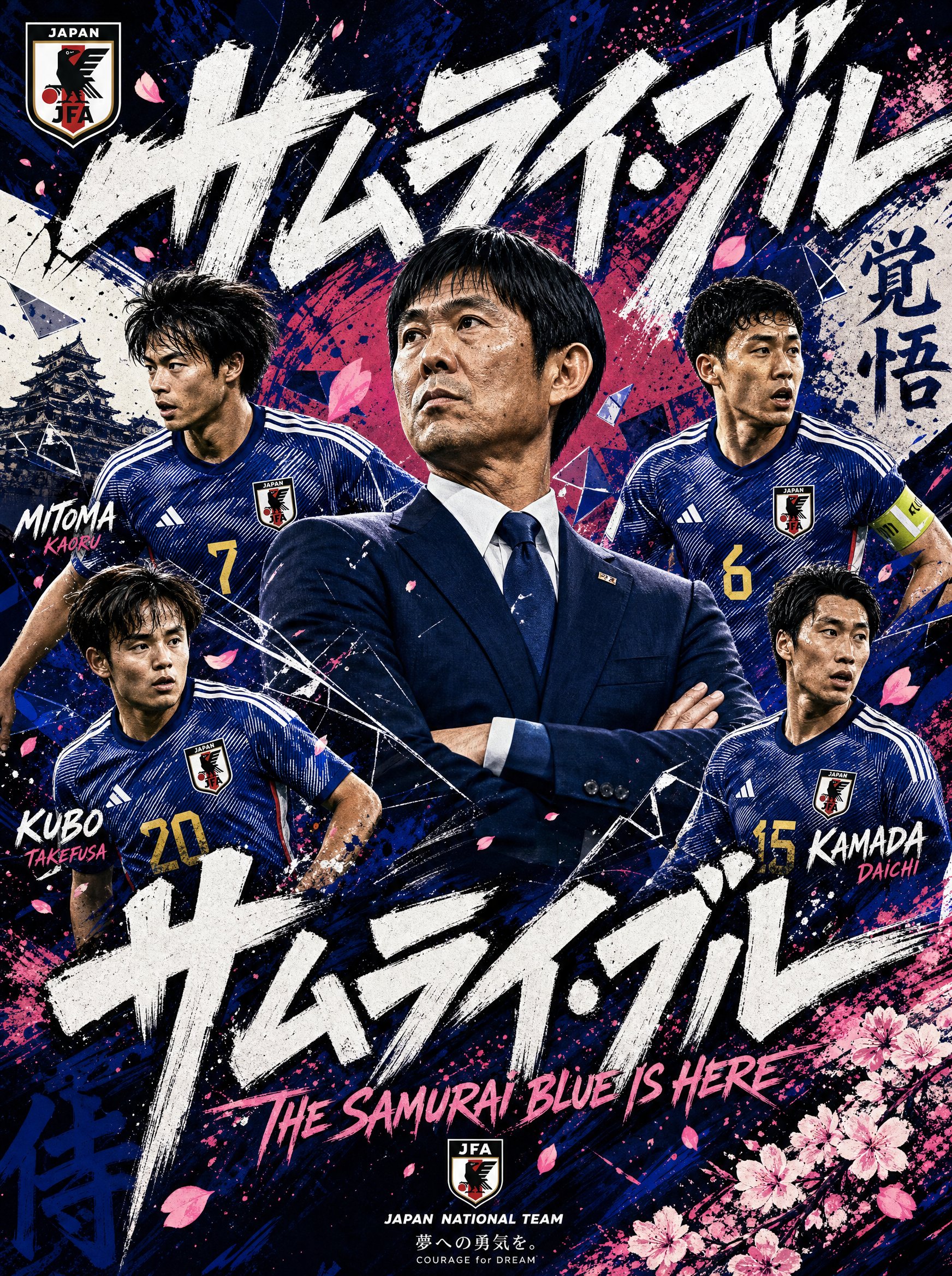 A dynamic and stylish poster for the football team [TEAM NAME], in bold…