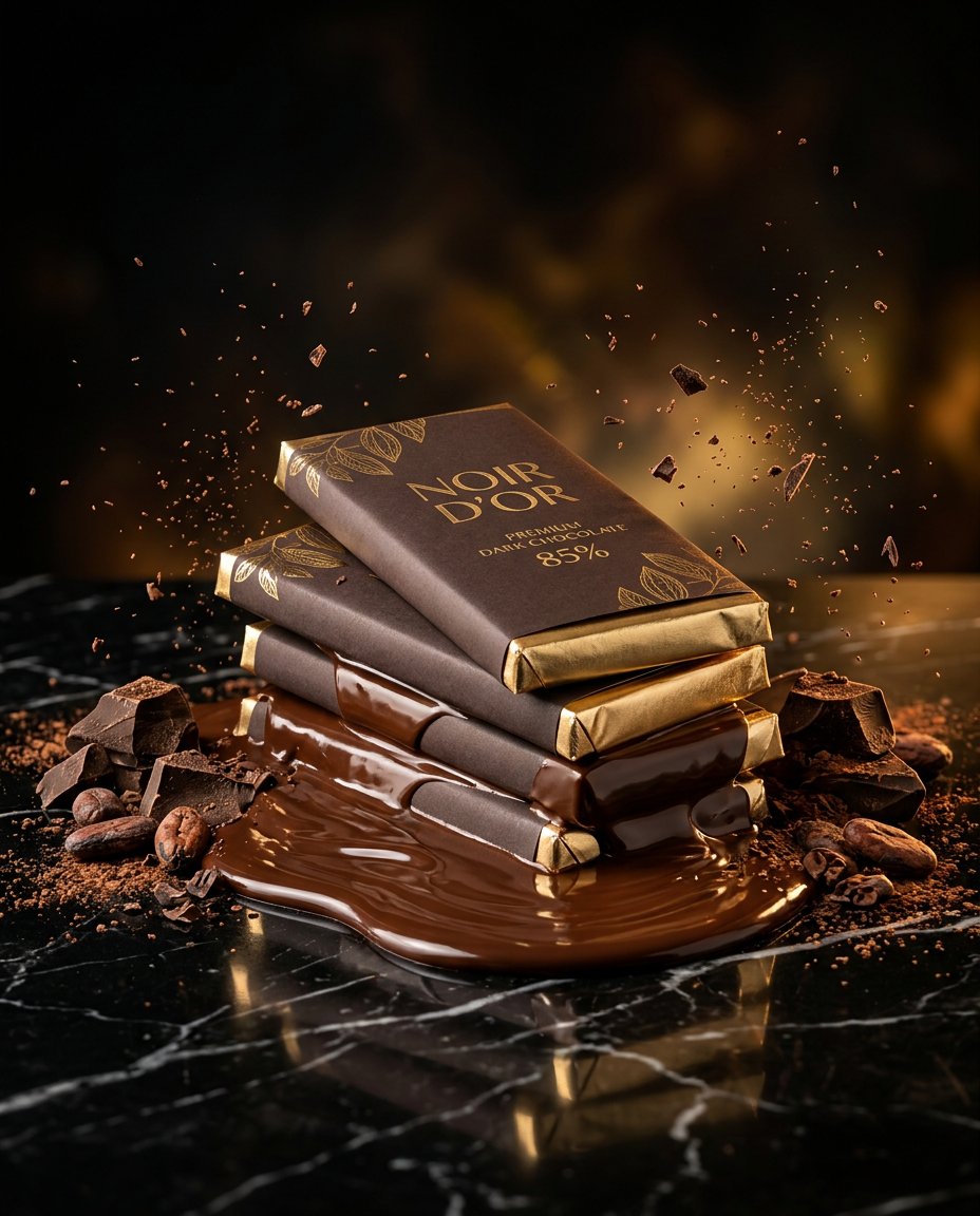 Ultra-realistic luxury commercial product photography of premium dark c…