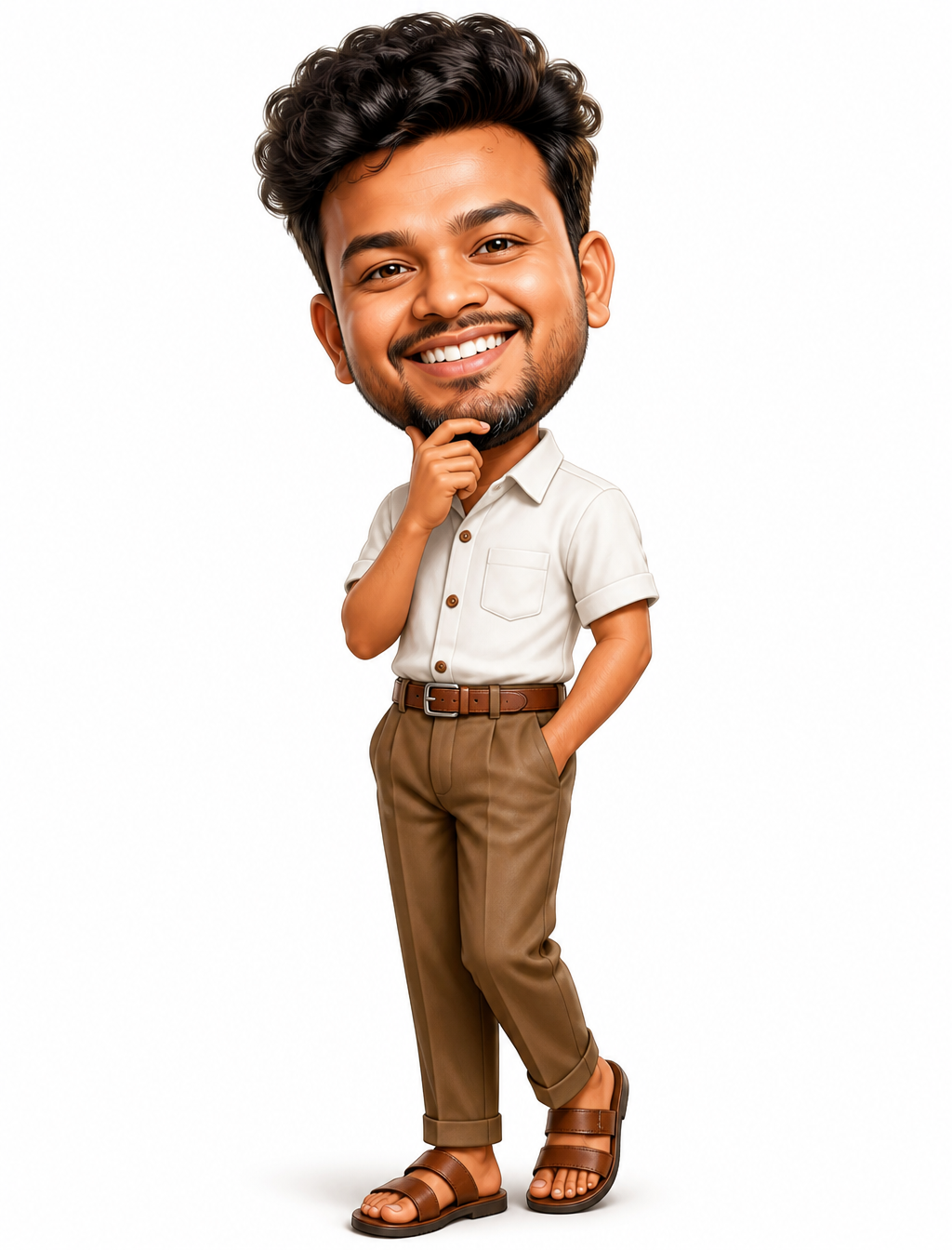 [image1]A highly detailed 3D caricature of a cheerful man with an overs…