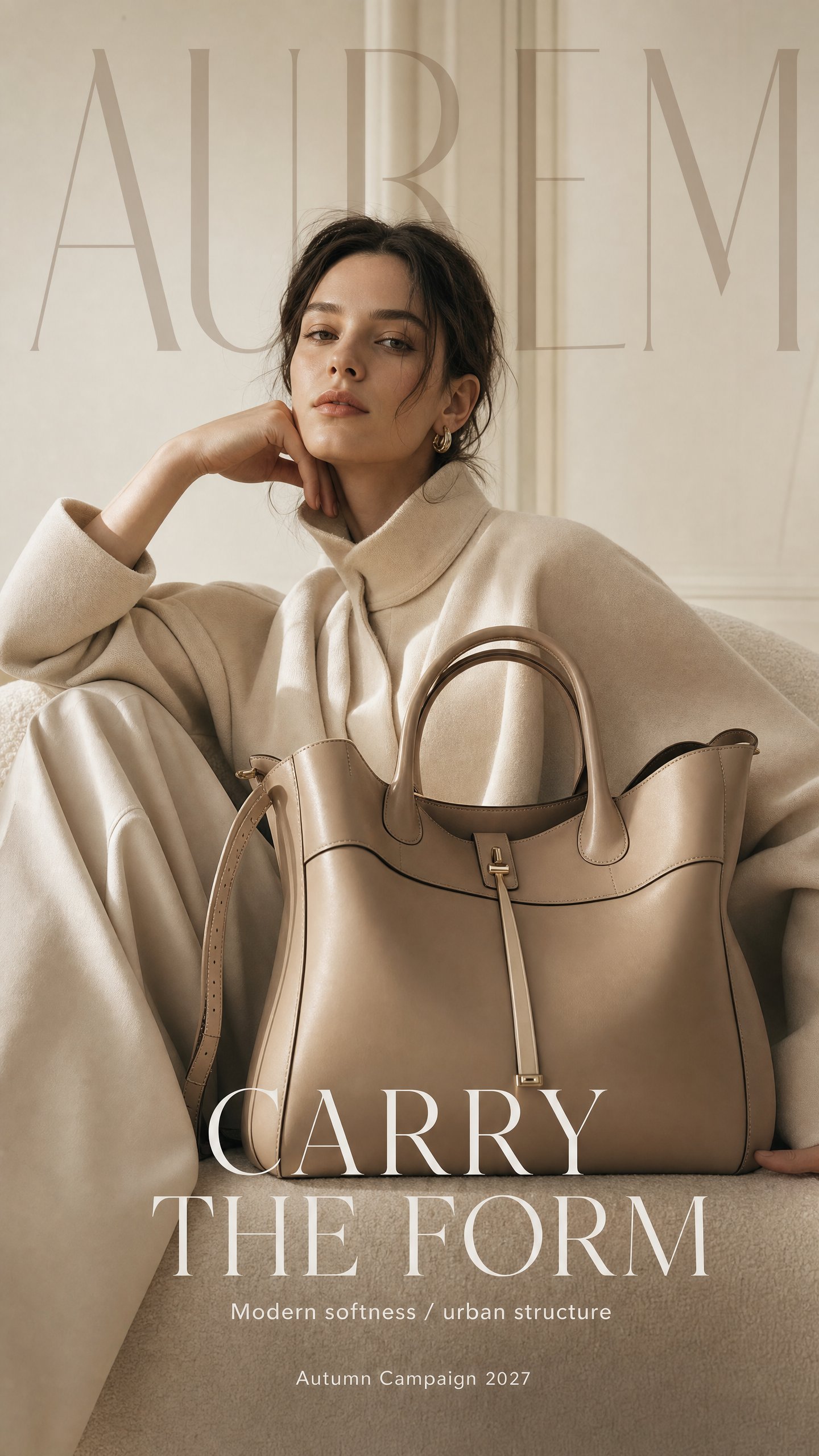 Create a high-end fashion campaign typography poster. Theme: [your camp… 1