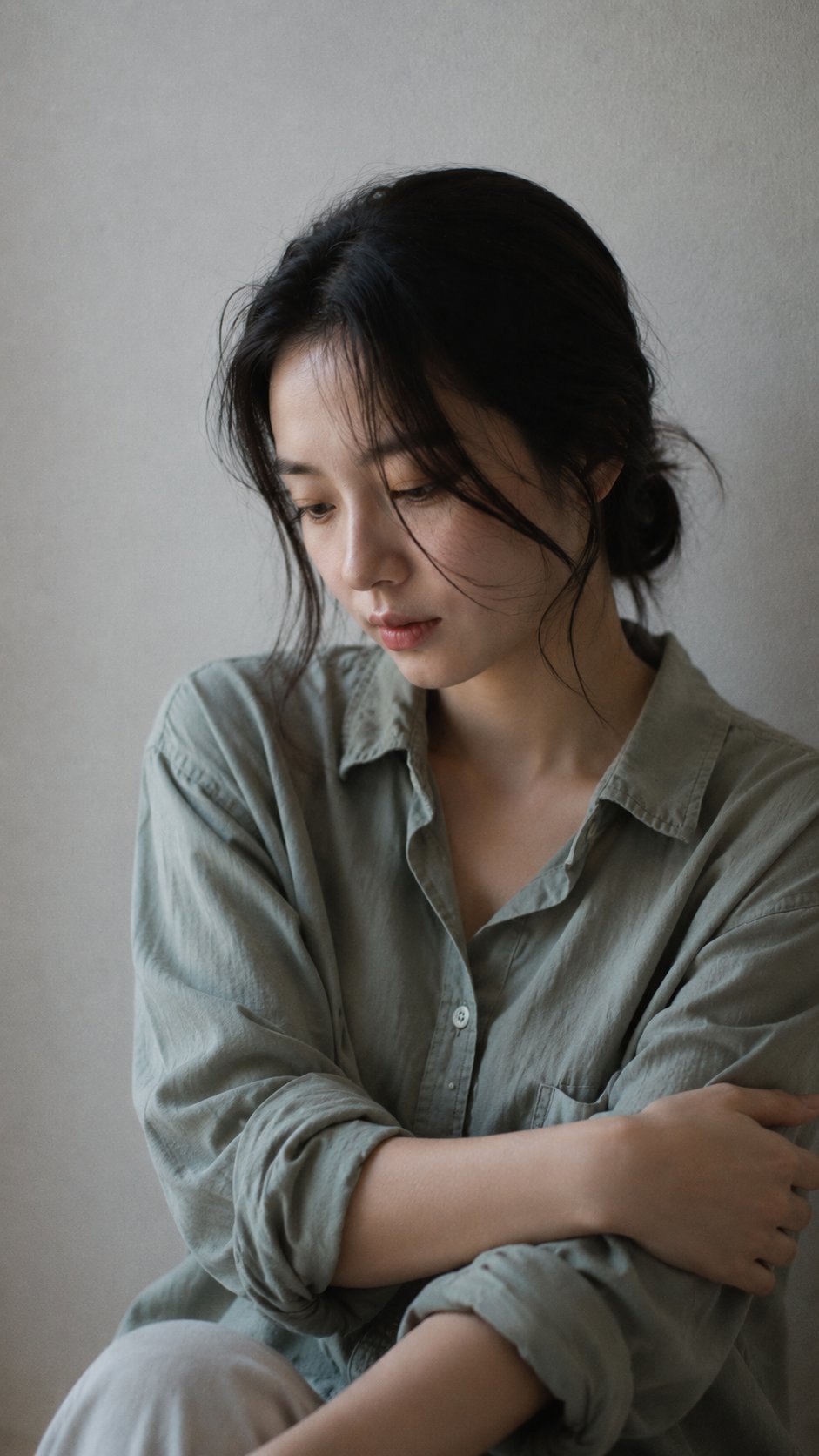 Portrait shot on 50mm f/2, medium close-up of a Japanese woman in her e… 3