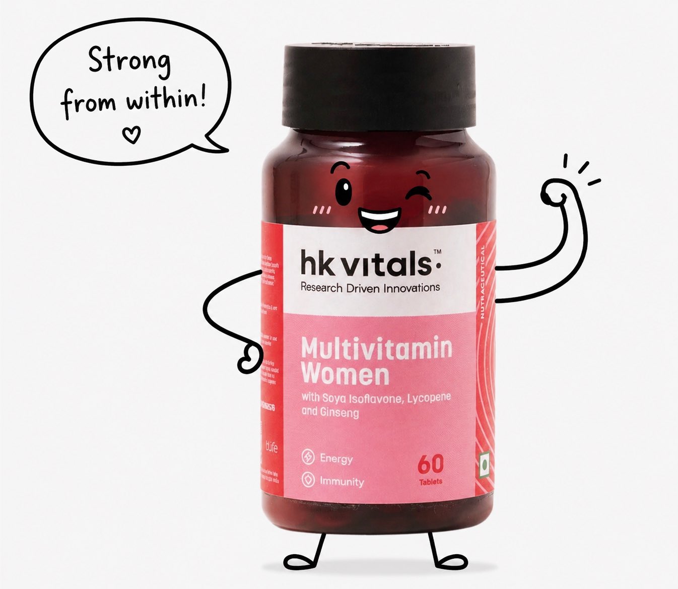 Take this product photo and add a playful hand-drawn doodle character o… 2