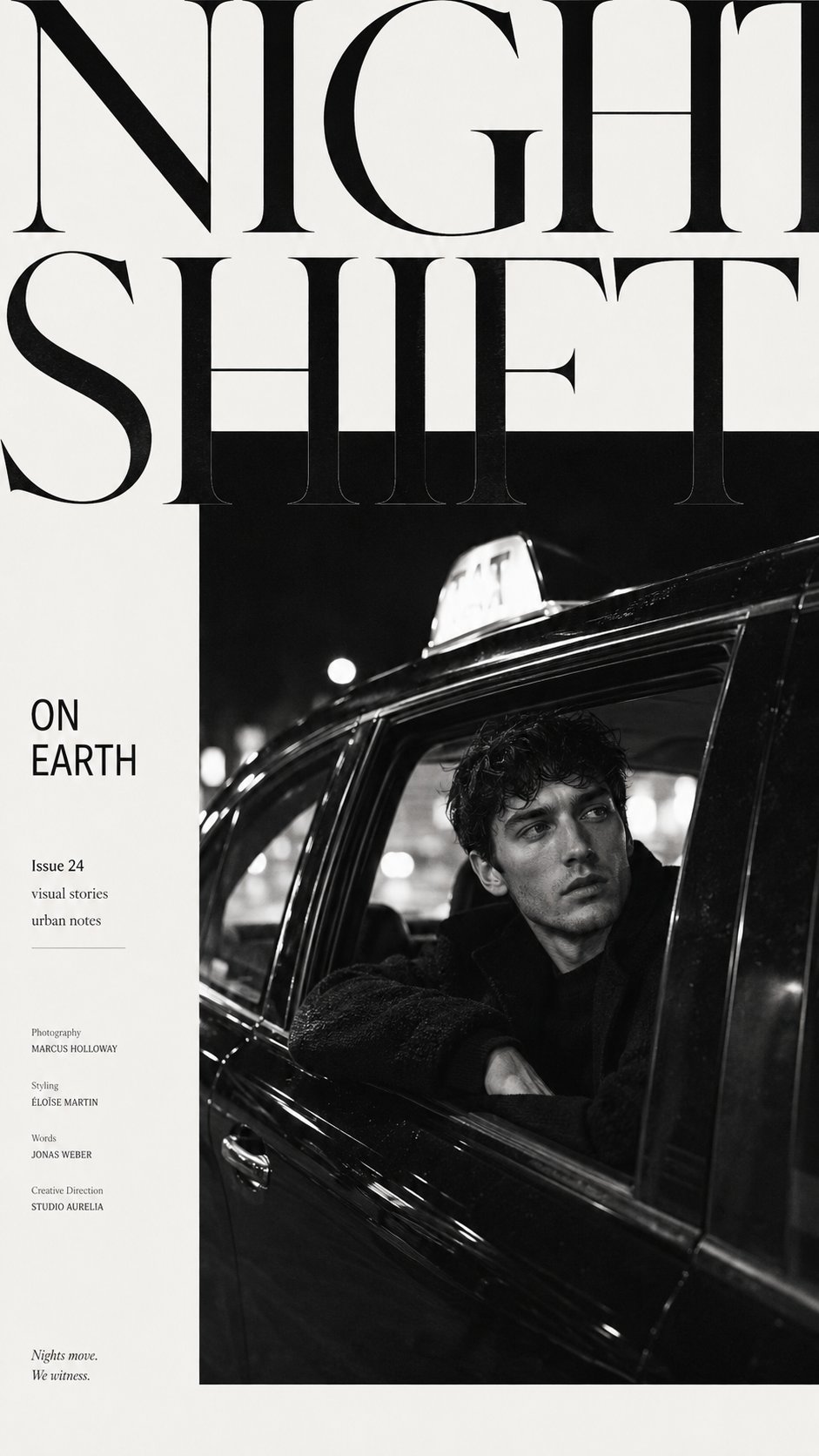 Create a high-end fashion editorial cover with strong typography, refin… 2