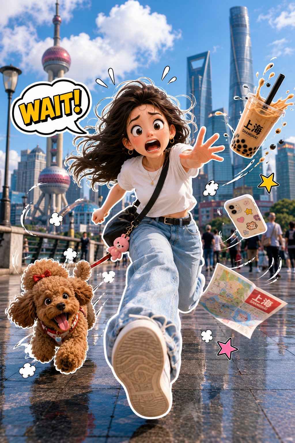 A vibrant, humorous 3D-style sticker character seamlessly composited on… 1
