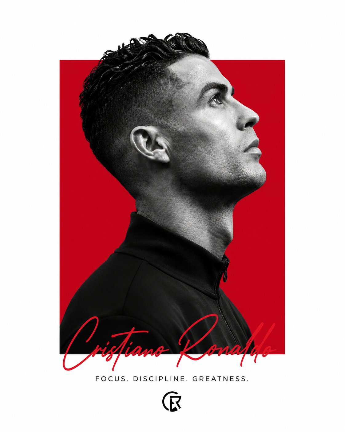 Minimalist editorial portrait poster design featuring [SUBJECT] with th…