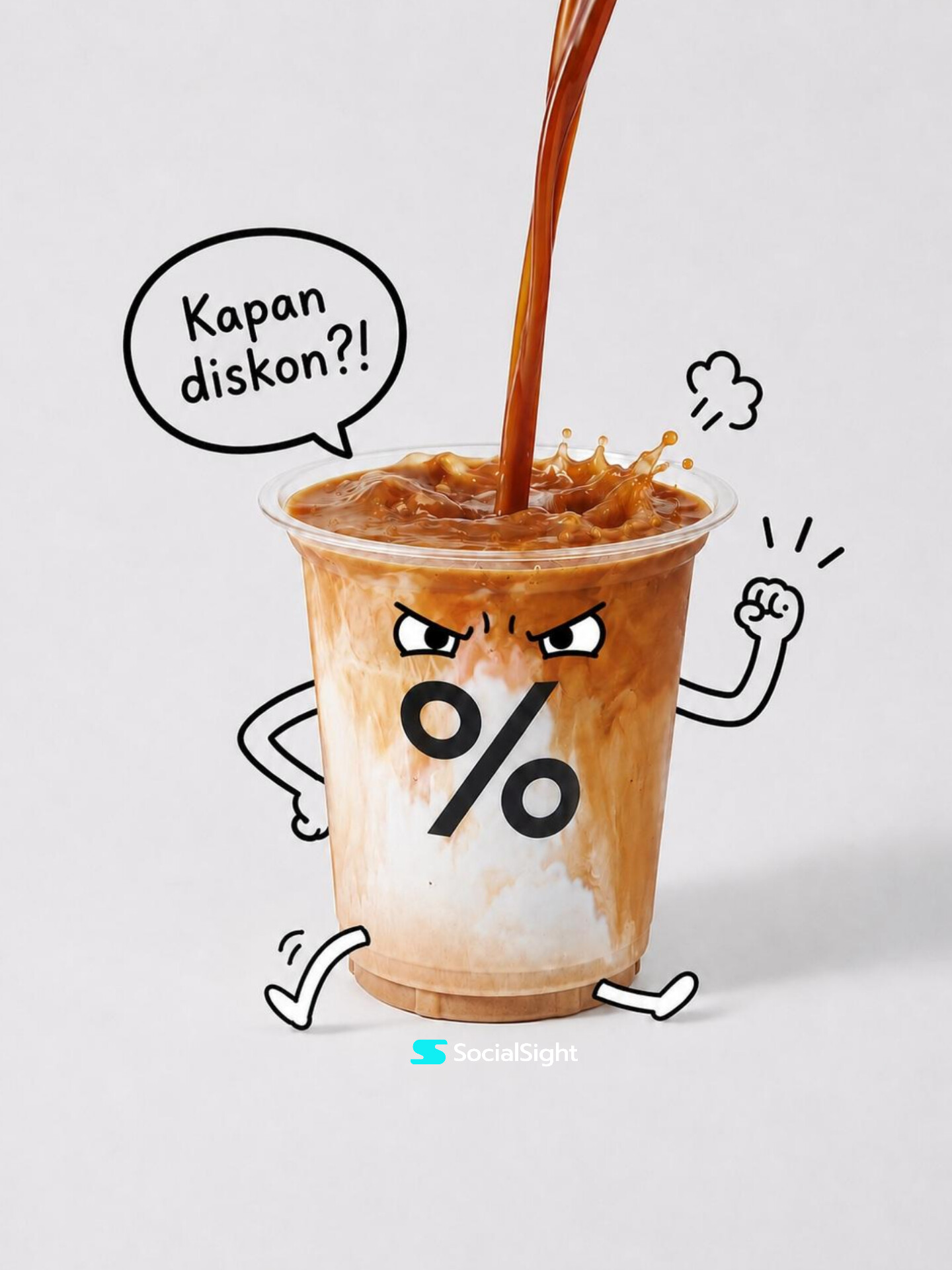 Take this product photo and add a playful hand-drawn doodle character o… 2