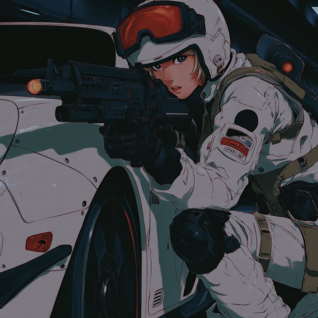 Here’s a new Midjourney style reference for 80s/90s sci-fi OVA action: …