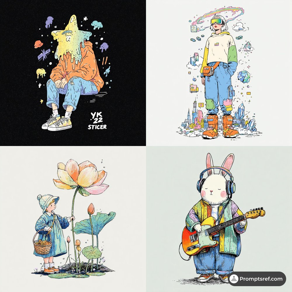 This Midjourney style feels like a warm indie comic came to life. Try t…