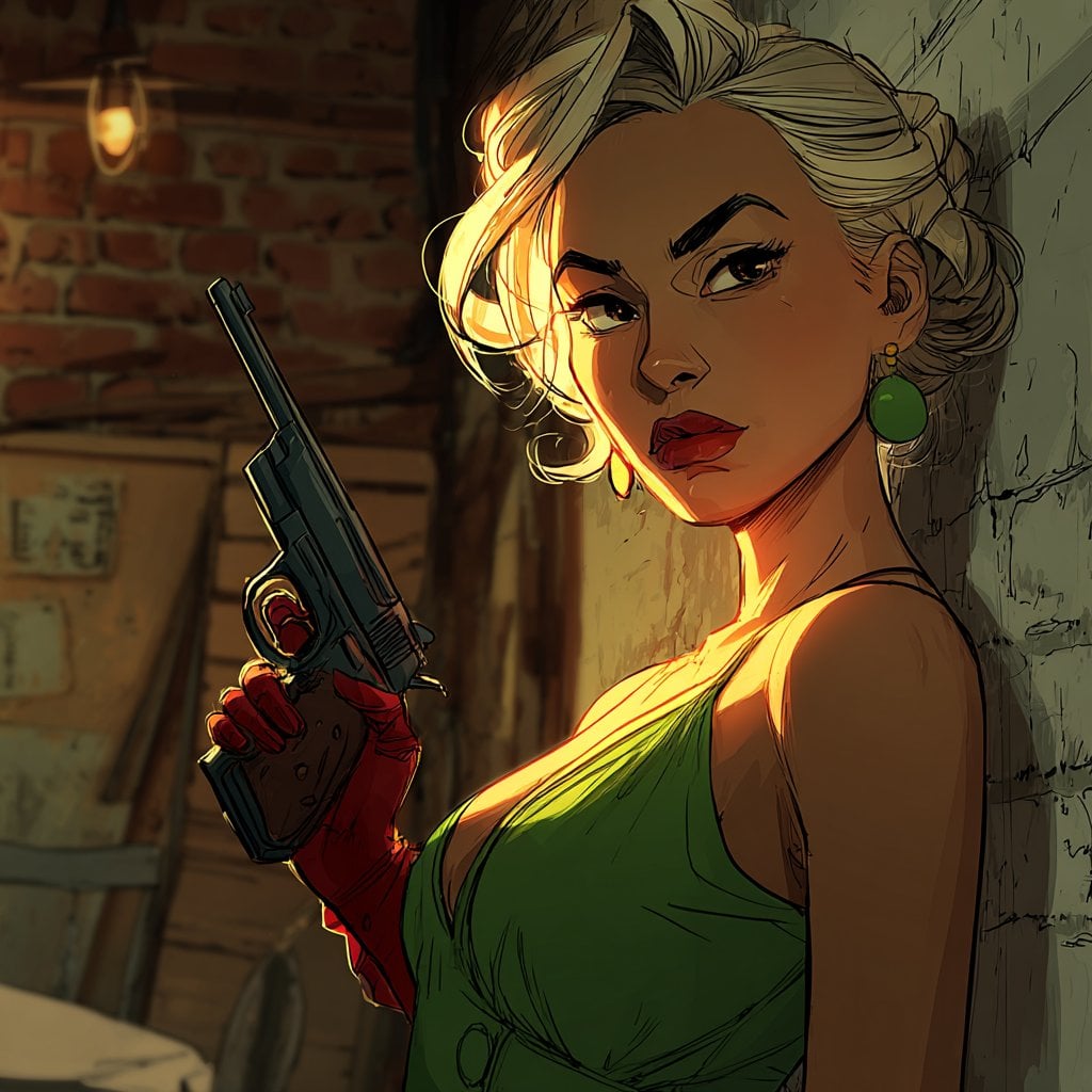 This Midjourney V7 style reference channels the spirit of vintage crime…