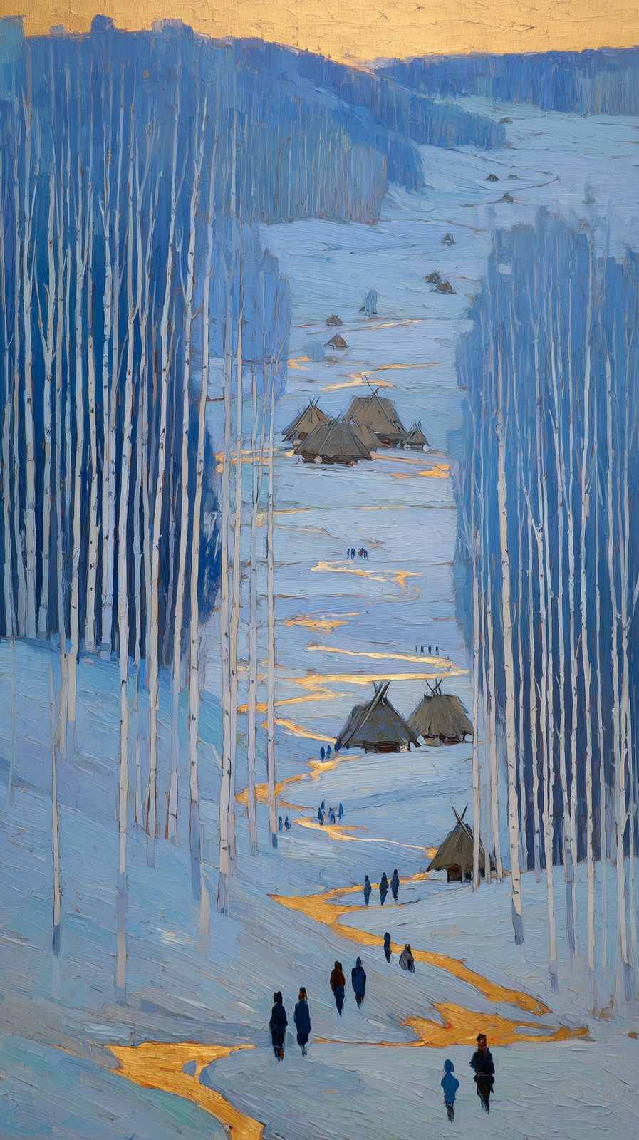 impressionistic Oil Painting in the style of Cuno Amiet, The vast grass…