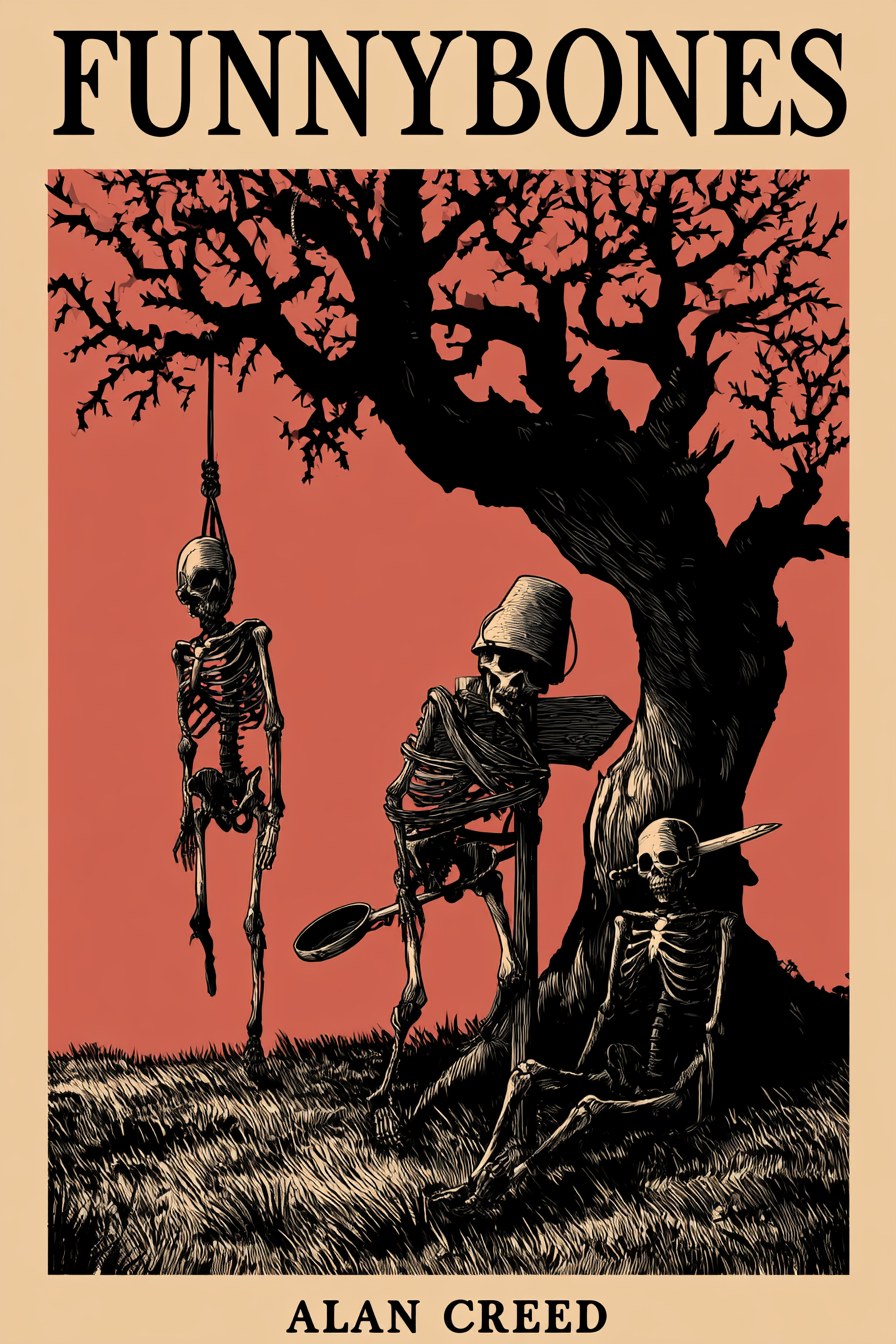 an image silhouette illustration, folk-horror aesthetic, woodcut-inspir…