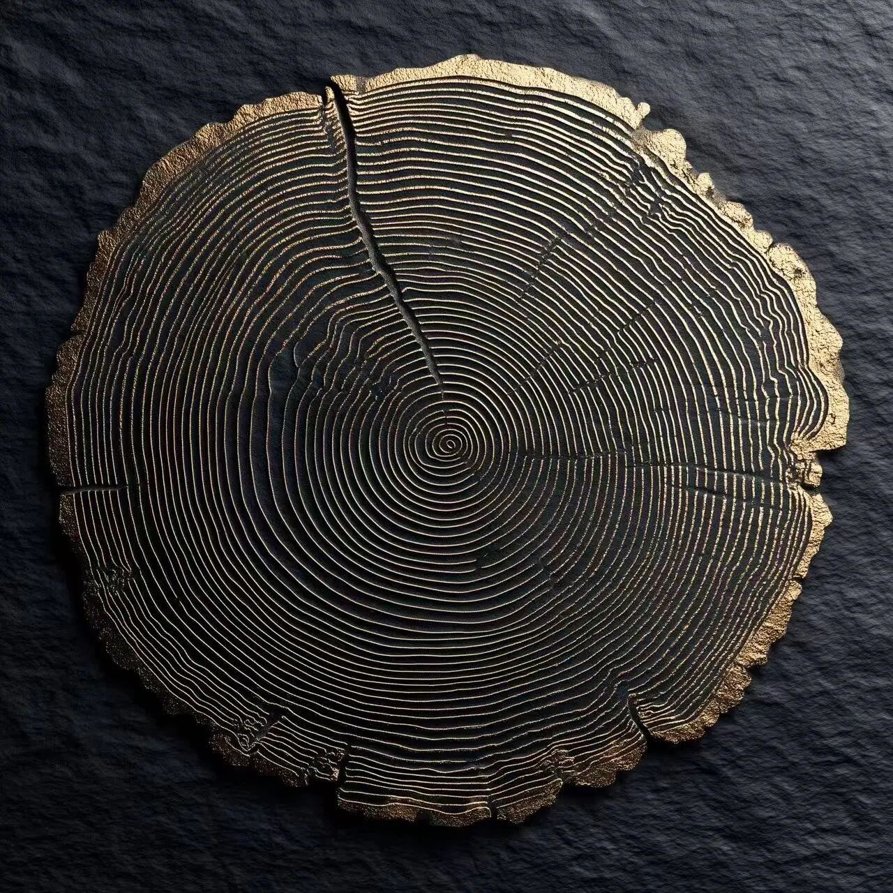 detailed artistic rendering of tree rings symbolizing wisdom and time, …