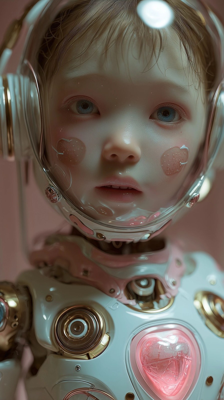 https://s.mj.run/r3az4vRwOXM Cute young android girl, child version of …
