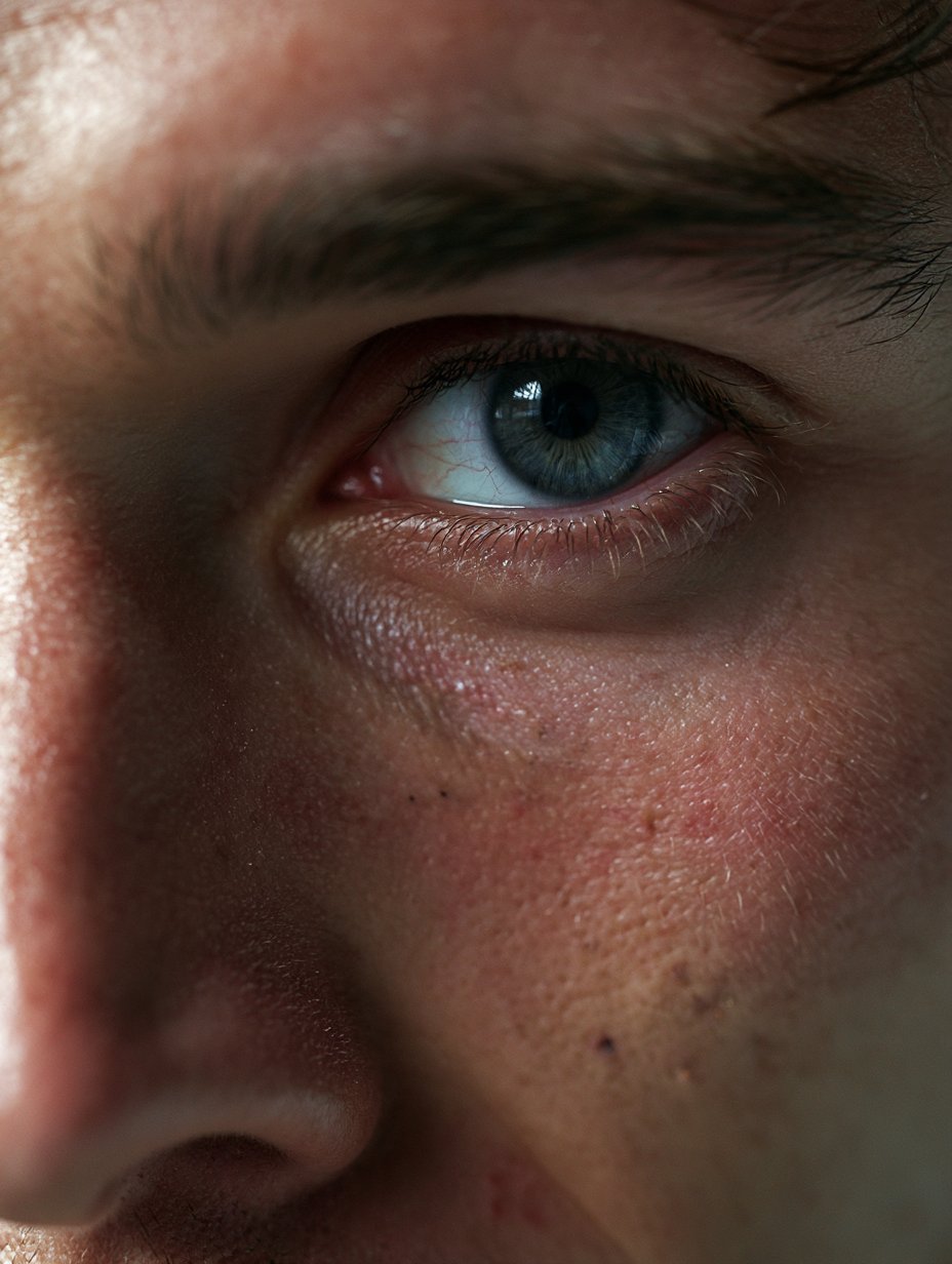 Ultra realistic extreme close up portrait of a young woman's green eye … 1