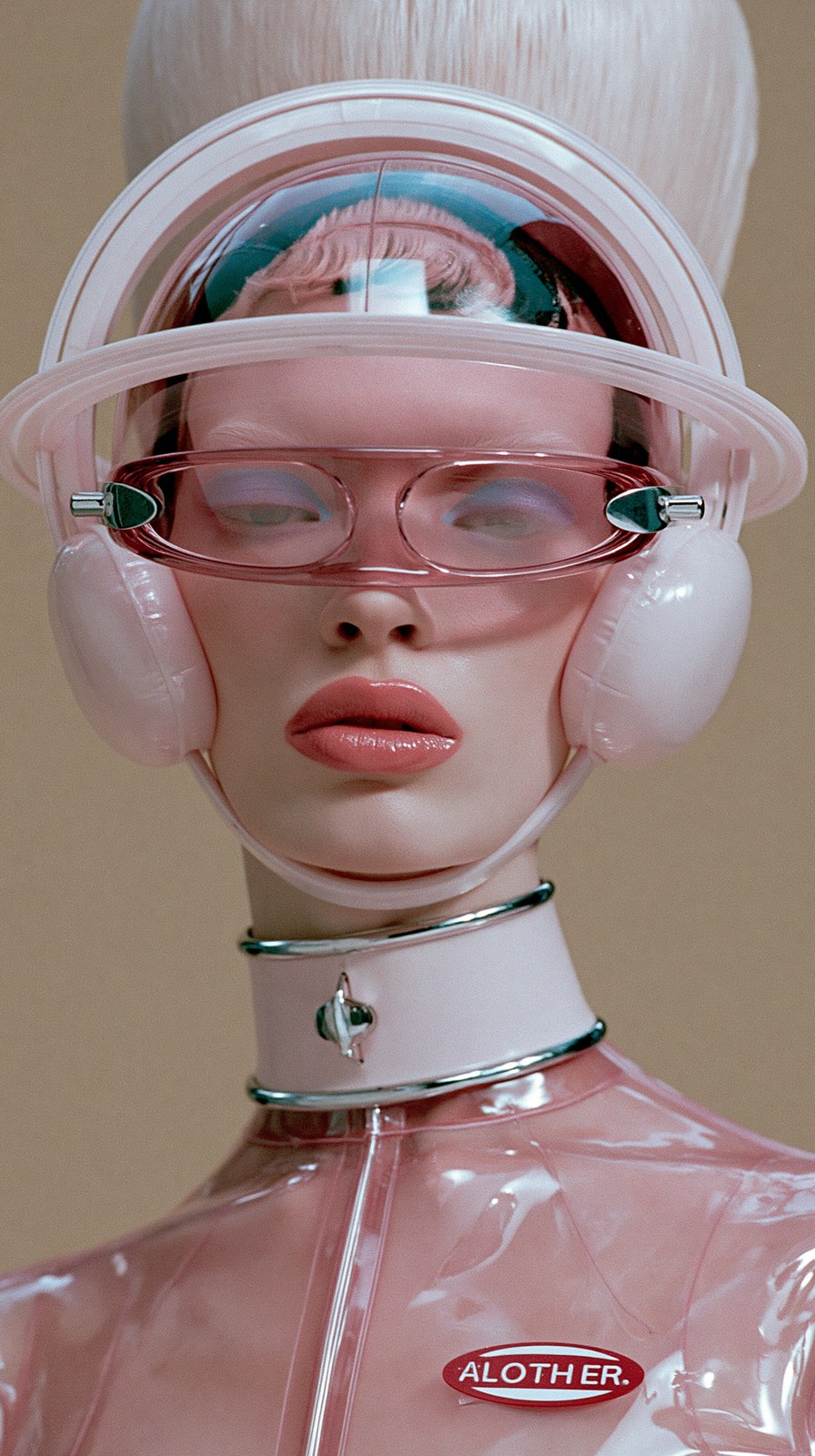 high fashion editorial portrait of "ORBITAL DOLL" sunglasses for the fi…
