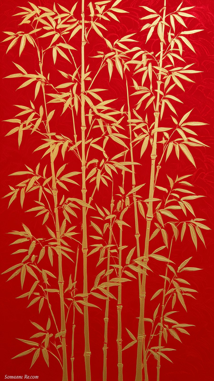 This is a decorative painting with a strong Oriental aesthetic style. T…