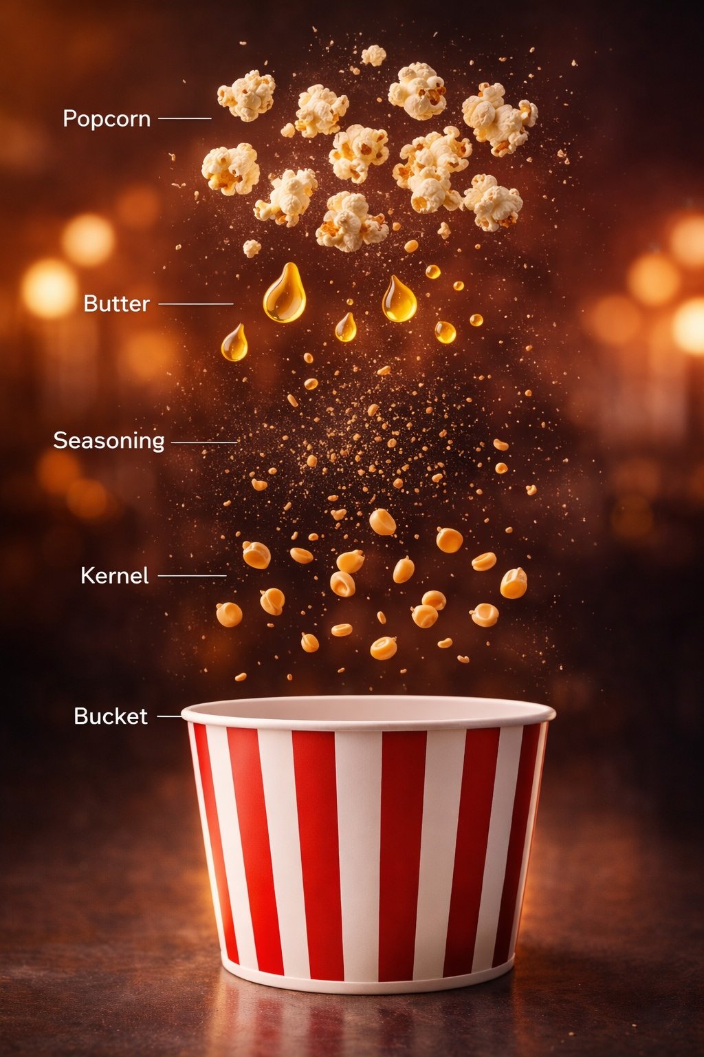 Start with a clean popcorn product shot ; → open Kling AI → pick Frame …