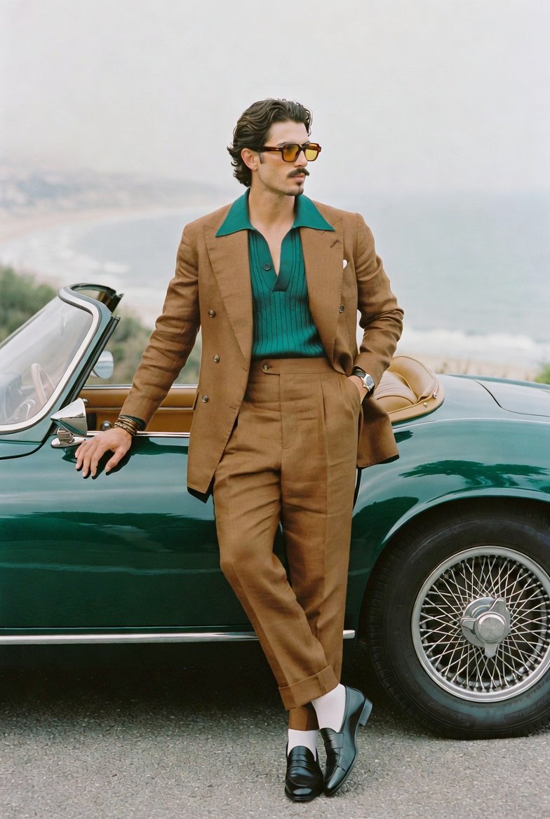 A stylish South Asian man in his late 20s to early 30s with sharp beard… 1
