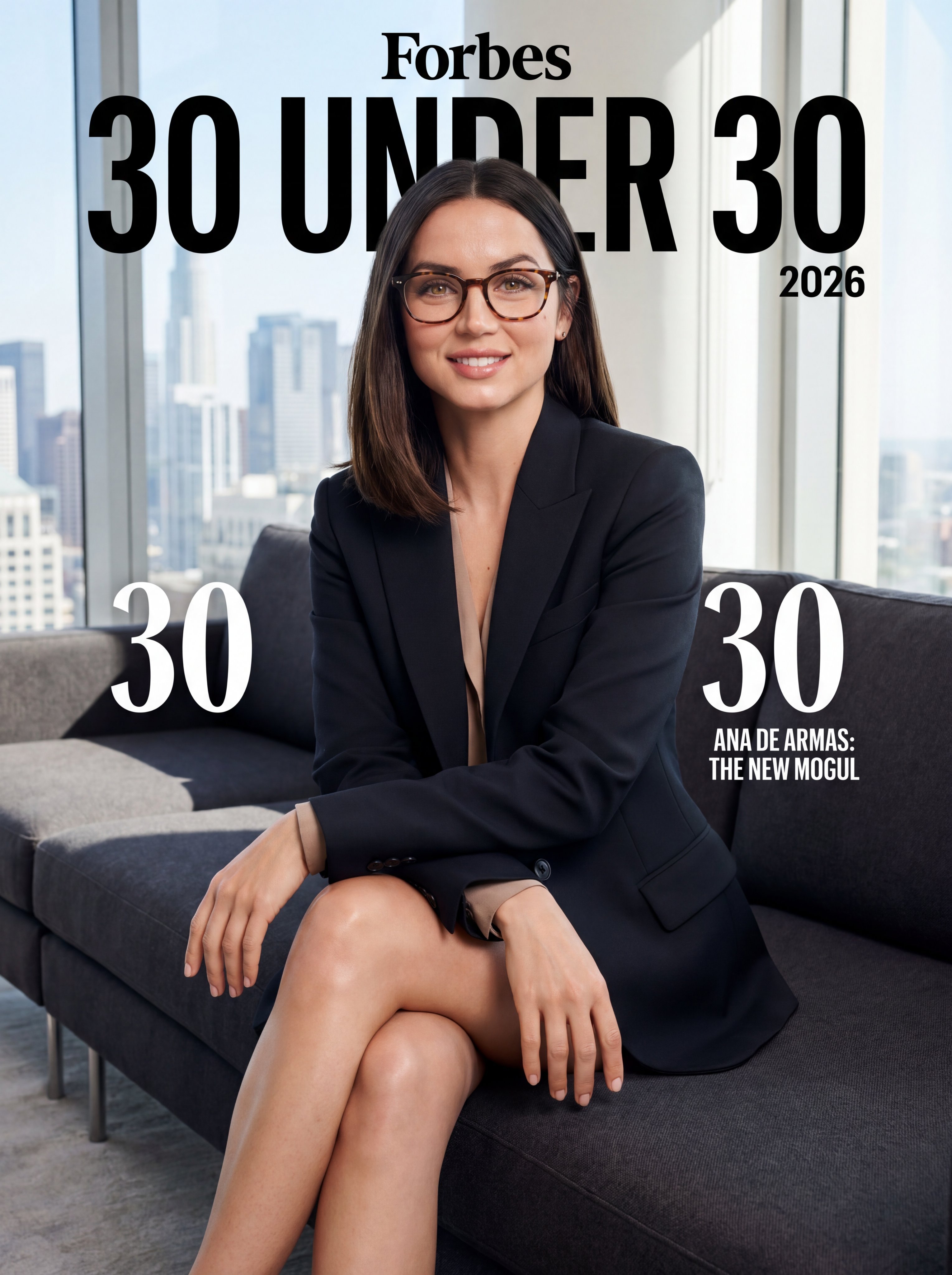 Create a hyper-realistic Forbes “30 Under 30” magazine-style portrait o… 1