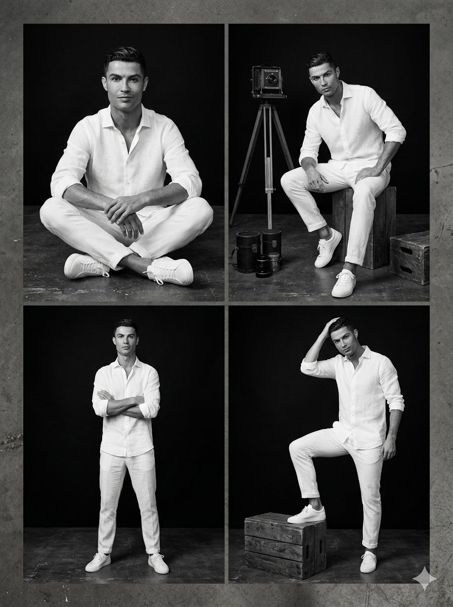 Ultra-realistic luxury fashion editorial photoshoot featuring a world-c…