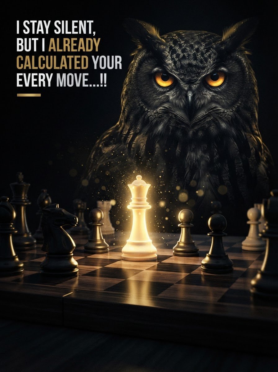 A dark, cinematic digital illustration featuring a large, realistic owl…