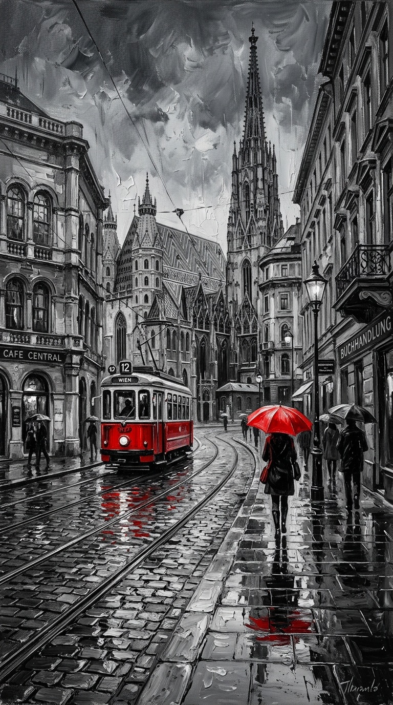 Model: Nano Banana 2 An impasto oil painting depicting a European city … 1