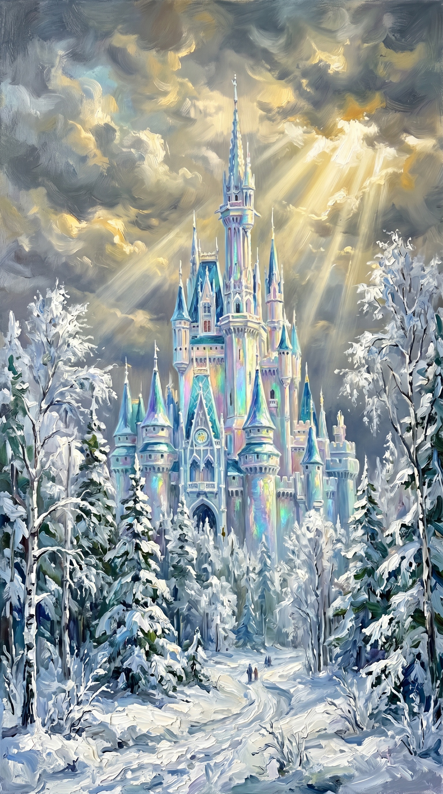 A breathtaking, high-fantasy digital painting of a majestic crystalline…